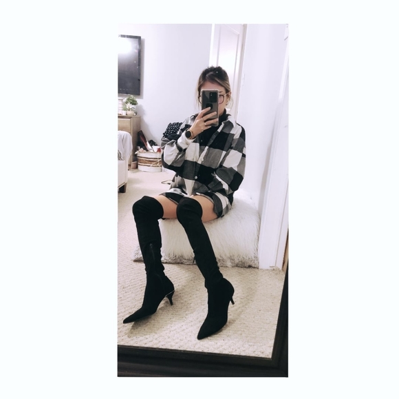 Zara knee high suede boots!! - Picture 1 of 4